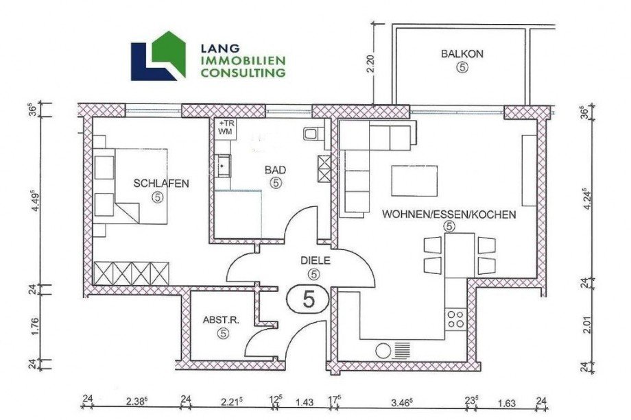 Grundrissplan Etagenwohnung Simmern
