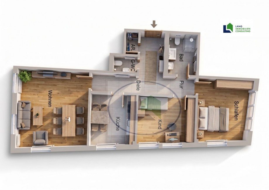 Grundriss Etagenwohnung 