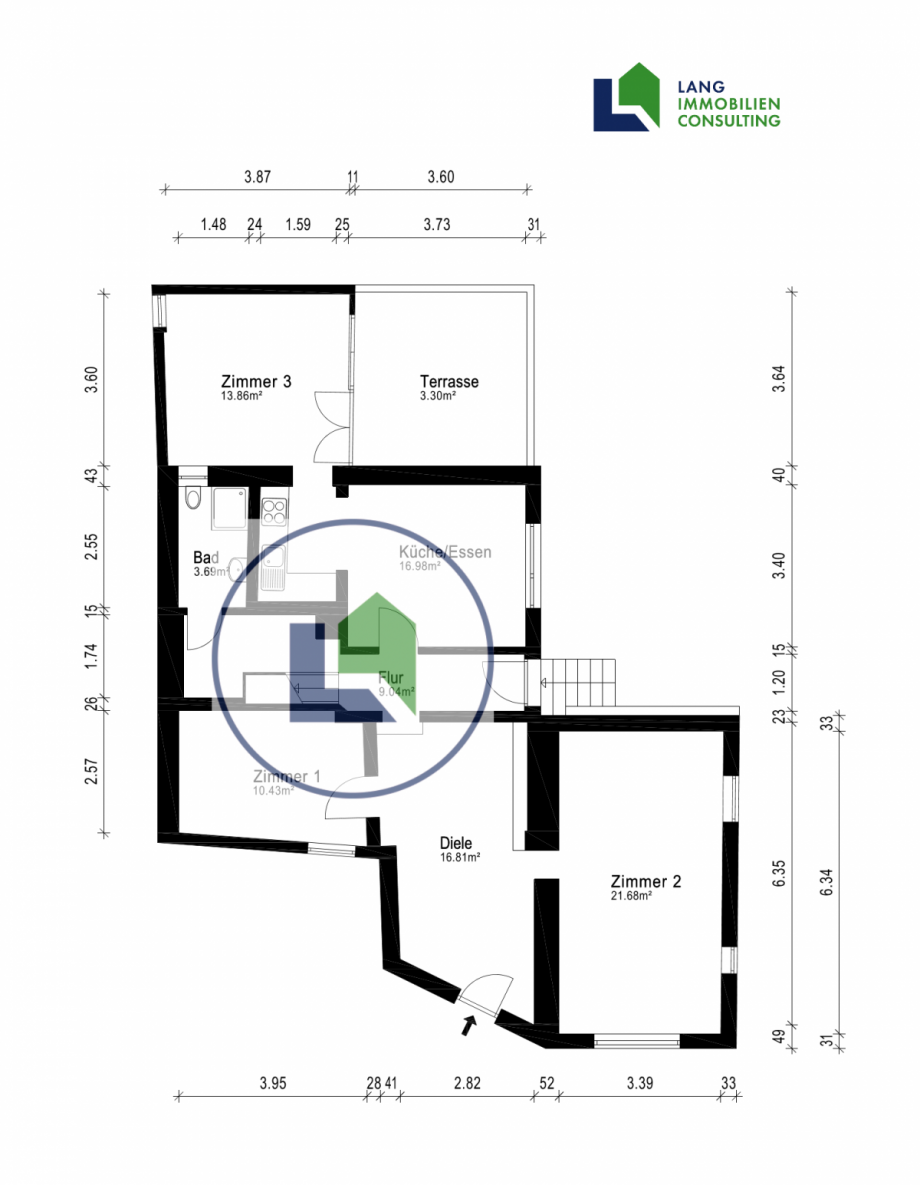 Grundriss EG Einfamilienhaus Tiefenbach